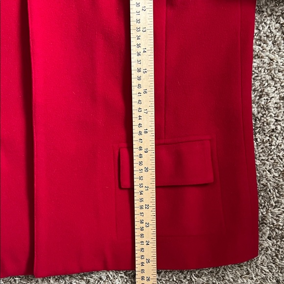 TAMOTSU Wool and Cashmere Blend Open Front Red Blazer Jacket in Size 16 - Picture 9 of 11